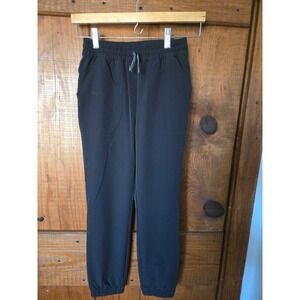 PATAGONIA- Black Jogger Pants Kids Size 12 Elastic Waist Drawstring Pockets